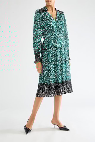 Vestido plissado - Verde