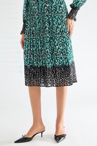 Vestido plissado - Verde