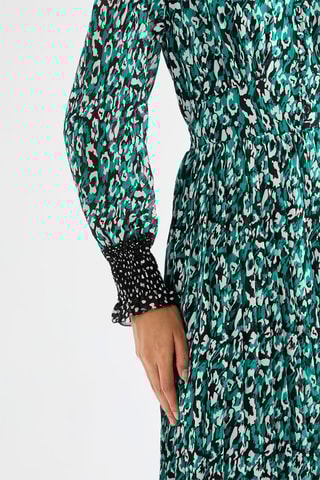 Vestido plissado - Verde