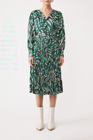 Vestido plissado - Verde