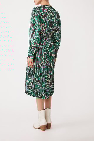 Vestido plissado - Verde