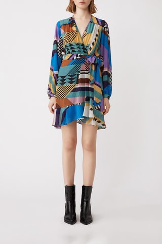 Vestido traçado - Verde-água