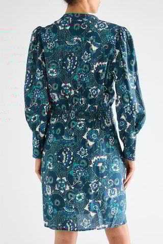 Vestido traçado - Verde-esmeralda