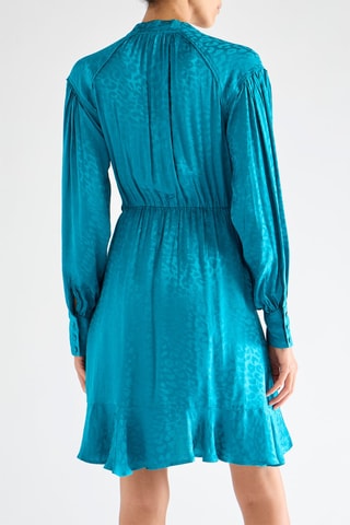 Vestido traçado - Azul-pato