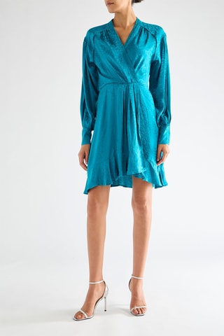 Vestido traçado - Azul-pato