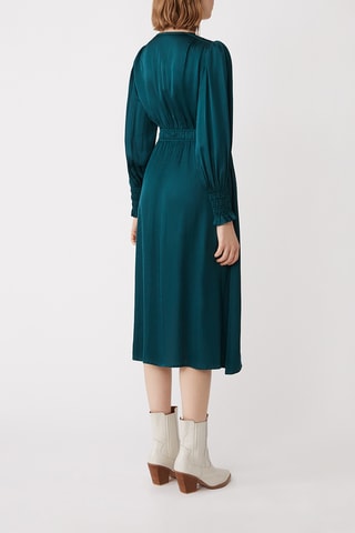 Vestido midi - Azul-pato