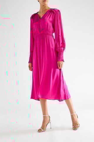 Vestido midi - Fúcsia