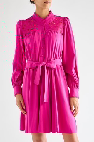 Vestido estilo patinadora - Fúcsia