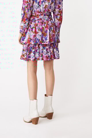 Vestido com folhos - Rosa