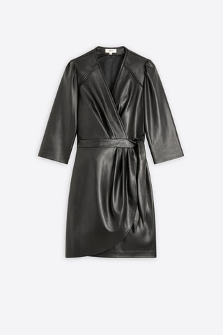 Vestido cruzado - Negro