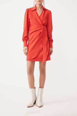 Vestido traçado - Laranja