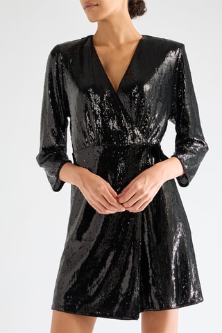 Vestido traçado - Preto