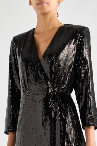 Vestido traçado - Preto