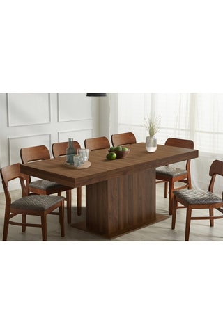 Mesa extensível - Imitação de nogueira