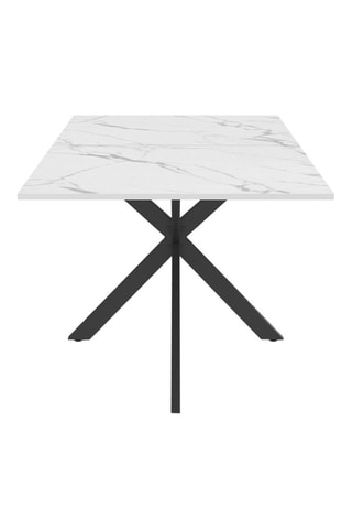 Mesa de refeição Glam - Imitação de mármore e preto