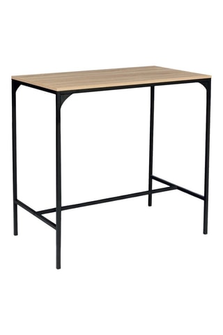 Mesa de bar e 2 bancos de bar Pharell Imitação madeira e preto