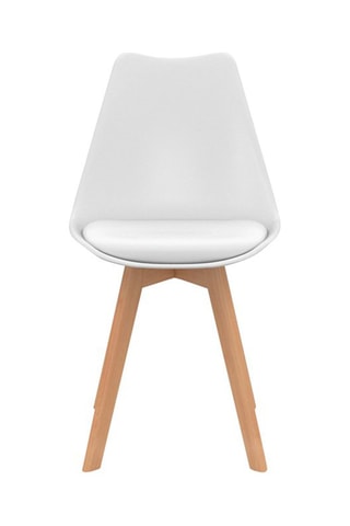 2 cadeiras Nordia - Natural e branco