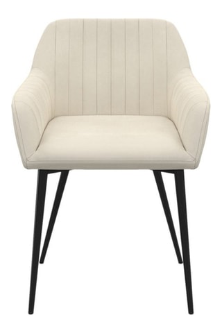 2 cadeiras Ariana - Creme e preto