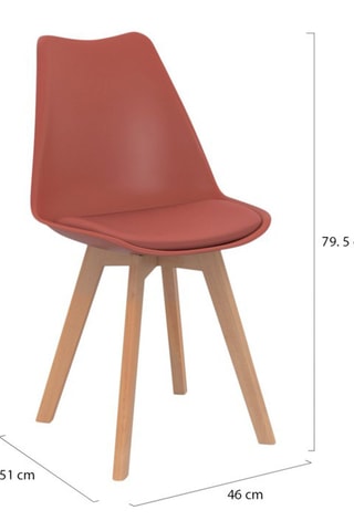 4 cadeiras Nordia - Cinzento, bege, terracotta e cinzento-escuro