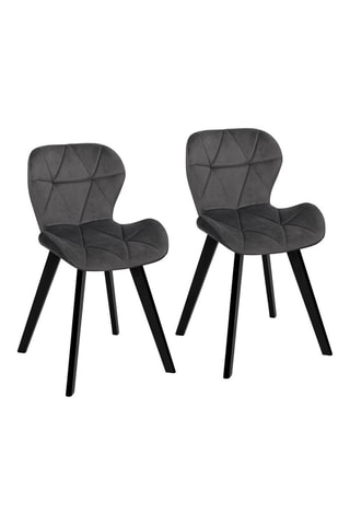 2 cadeiras Daisy - 
Cinzento e preto