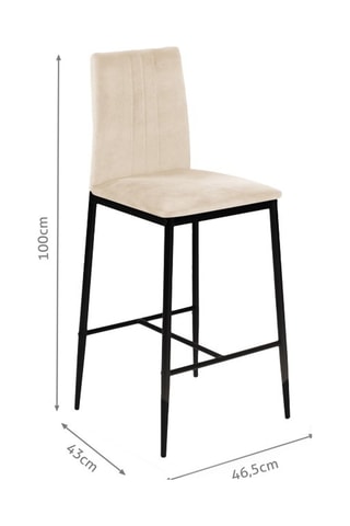 4 bancos de bar Jade - 43 x 100 x 46,5 cm