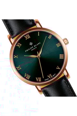 Coffret montre à quartz en cuir et bracelet en cuir