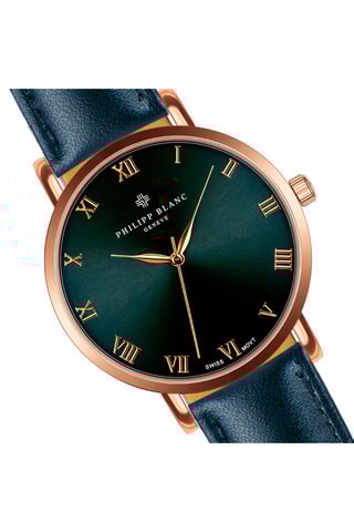 Coffret montre à quartz en cuir et bracelet en cuir