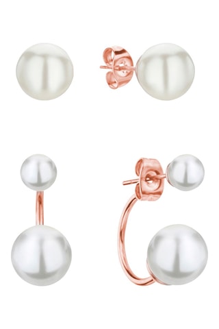 2 paires de boucles d’oreilles Agata - Perles fines