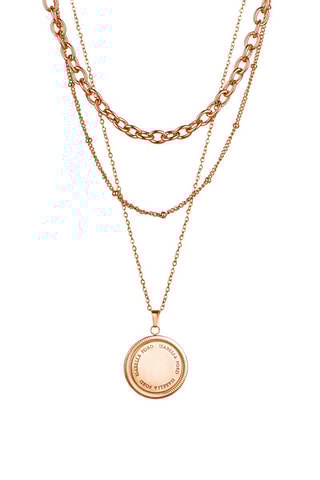 Collier multirangs Arielle - Doré rose 