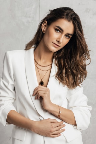 Collier multirangs Arielle - Doré rose 