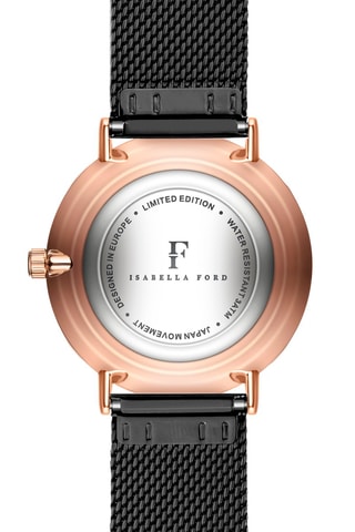 Orologio al quarzo in acciaio e diamante Naomi