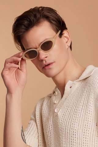 Lunettes de soleil polarisées mixte Rebecca - Catégorie 3 - Beige et marron