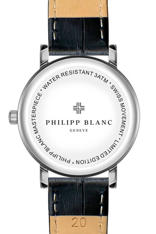 Montre à quartz en cuir - Noir et argenté