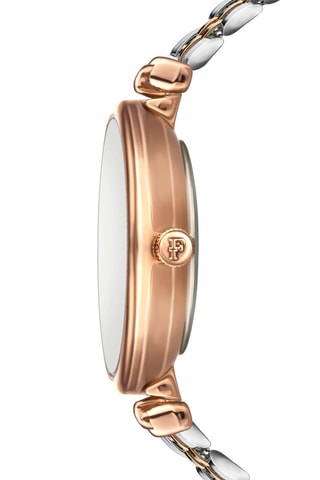 Montre à quartz en acier et diamant Sophia