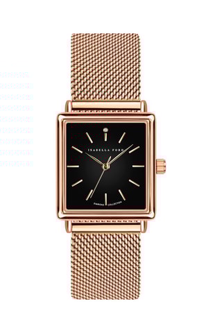 Montre à quartz en acier et diamant Patricia