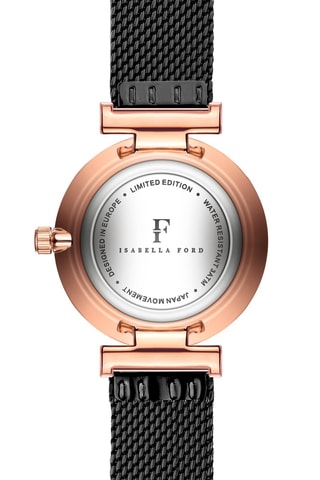 Montre à quartz en acier et diamant