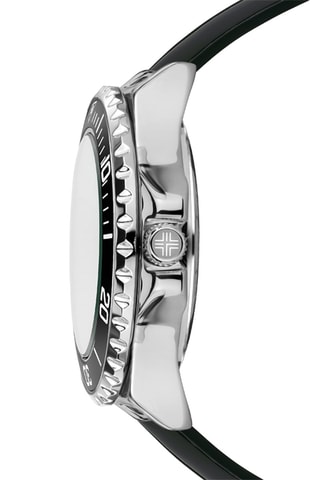 Montre à quartz en caoutchouc - Noir