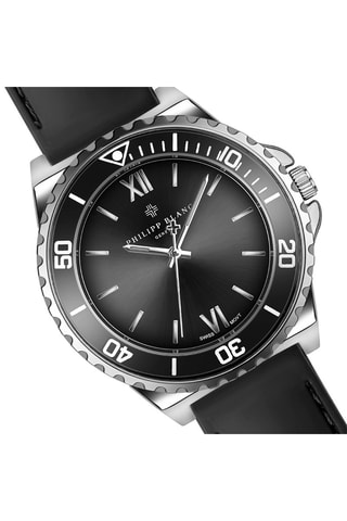 Montre à quartz en caoutchouc - Noir