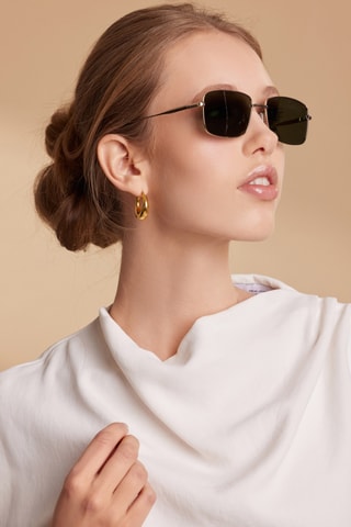 Lunettes de soleil polarisées femme 1990 - Catégorie 3 - Doré et noir