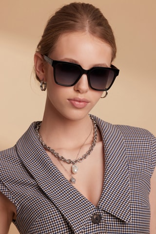 Lunettes de soleil polarisées femme Modish - Catégorie 3 - Gris et noir