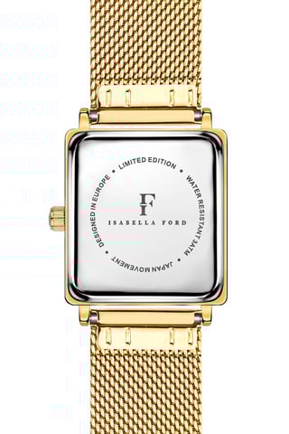 Orologio al quarzo in acciaio, diamante e madreperla Gisèle