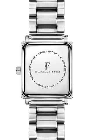 Orologio al quarzo in acciaio, madreperla e diamante Lilou