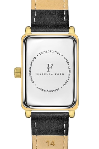 Montre à quartz en cuir et diamant Cléophée