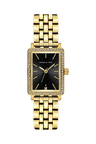 Montre à quartz en acier et diamants Adélaïde