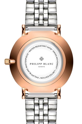 Montre à quartz en acier inoxydable - Argenté et doré rose