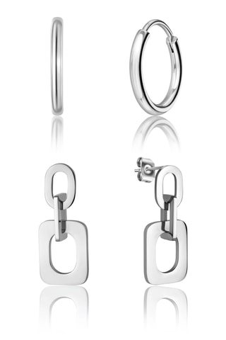 Créoles et boucles d’oreilles Agathe - Argenté