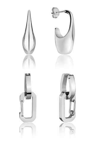 Créoles et boucles d’oreilles Agathe - Argenté