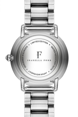 Coffret montre à quartz et bracelet en acier et diamant Adore