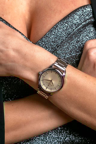 Montre à quartz en acier - Argenté