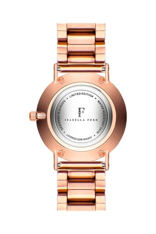 Montre à quartz en acier et diamant Clementine